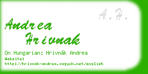 andrea hrivnak business card