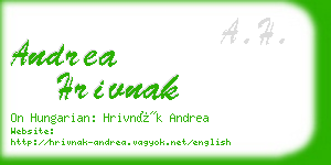 andrea hrivnak business card